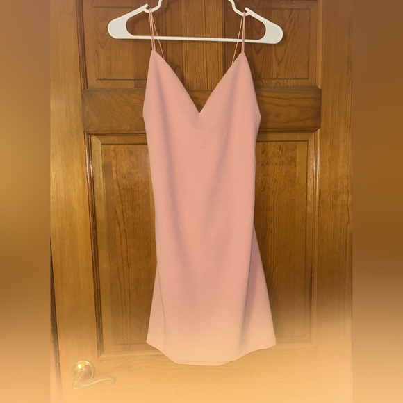 Brand new windsor double thin strap, open back, light pink mini dress, - Picture 4 of 7
